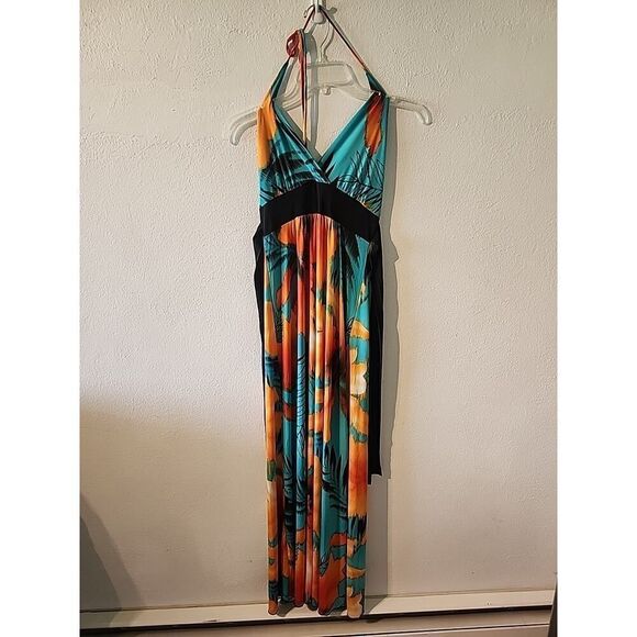 Lipstick Dresses & Skirts - Vintage Y2K Lipstick Floral Halter Dress Medium 90’s Tropical Summer Small